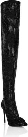 Philipp Plein Boots Hi-Heels Overknees Gothic Plein Women in Black/black at Nordstrom, Size 37