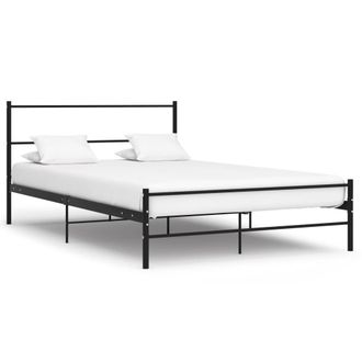 vidaXL Giroletto Nero In Metallo 160x200 Cm - Vidaxl
