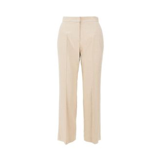 Msgm Canvas cropped straight leg pants Woman 44