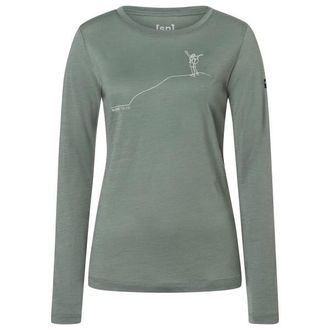 super.natural Berggl&uuml;ck L/S Longsleeve f&uuml;r Damen | grau