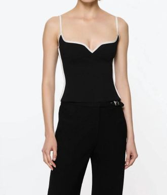 Paris Georgia Heart Singlet Top In Black