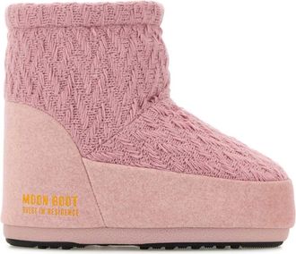 Moon Boot Icon Low No Lace Knit Boots - Dames - Winterlaarzen - Roze - 39 EU - Wol - Schoenen