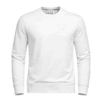 John Richmond Hoodies & sweatvesten, Heren, Wit, S, Katoen, T-Shirt Uomo Ekumi