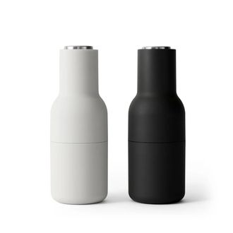 Audo Bottle Grinder Salz- und Pfefferm&uuml;hlen Set, ash / carbon (Edelstahldeckel)