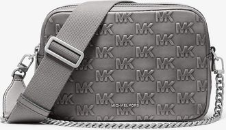 Michael Kors Bryant Medium Burnished Leather Camera Crossbody Bag