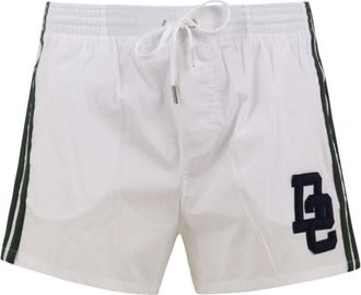 Dsquared2 White Sea Clothing Model D7B645520 - Heren - Strandmode - Wit - S - Polyester - Badmode