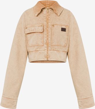 Moschino Garment-dyed drill jacket - Beige
