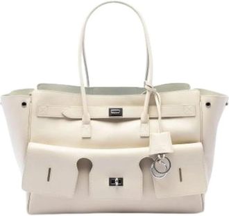 Balenciaga Pre-owned Bel Air Carry All - Dames - Vintage Shopper - Beige - ONE Size - Leer - Vintage