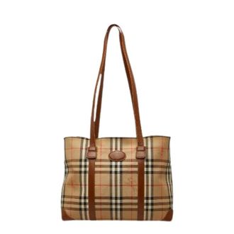 Burberry Pre-owned Bolso Tote de Lona y Cuero con Cuadros - Pre-owned - Mujer - Beige - ONE SIZE