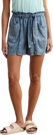 Hatley Cassie Woven Pull On Shorts In Blue Acid Rinse