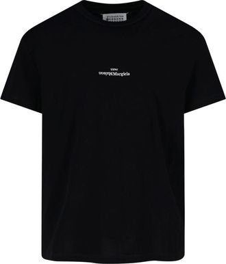 Maison Margiela Distorted Logo Embroidered Cotton T-Shirt