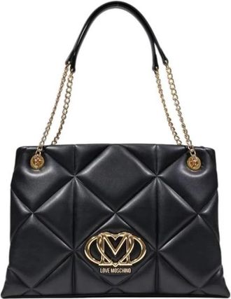 Love Moschino Quilted Shoulder Bag - Dames - Schoudertassen - Zwart - ONE Size - Polyester - Tassen