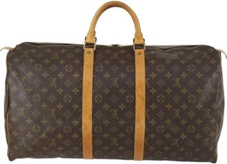 Louis Vuitton Pre-owned Weekend Bags, female, Brown, Size: ONE SIZE Pre-owned Monogram Keepall Travel Duffel Bag