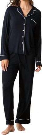 Cozy Earth Bamboo Pajama Set In Black