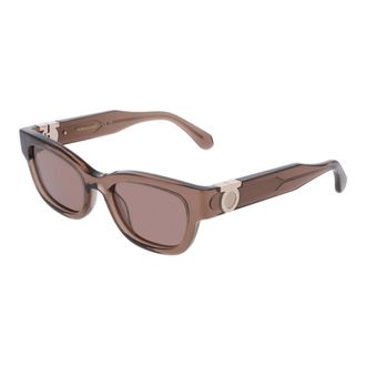 Ferragamo Rechthoekige zonnebril - Dames - Accessoires - Bruin - Maat: 52 MM