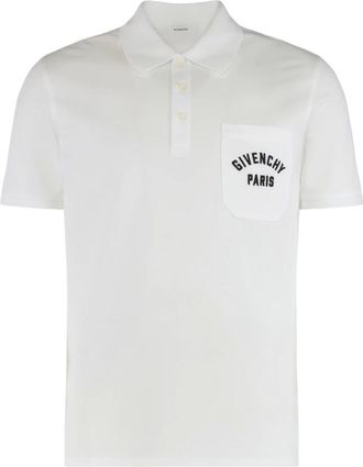 Givenchy Polo Shirts, male, White, S, Front Pocket Polo