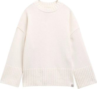 Barbour Gaia Ronde Hals Trui - Dames - Ronde hals truien - Wit - S - Katoen - Truien & Vesten