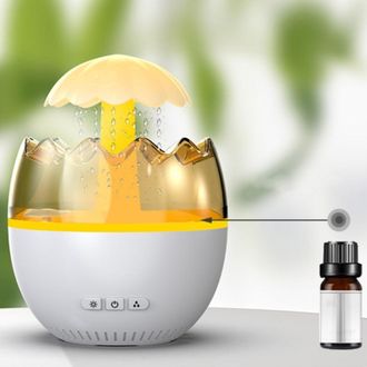 OEM Humidificador Tipo C Con Luz De Color, Temporizador De 5 Horas, Modo Lluvia, Difusor De Aromaterapia De 450 Ml, Abs Blanco