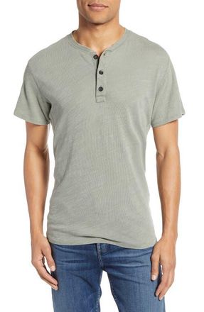 Rag & Bone Classic Short Sleeve Henley in Olive at Nordstrom, Size X-Small