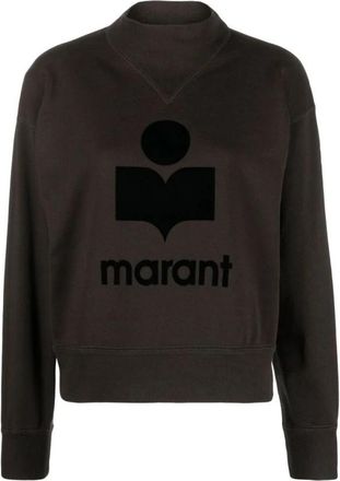 Isabel Marant Moby Logo Sweatshirt - Dames - Sweatshirts - Bruin - XS - Katoen - Hoodies & sweatvesten