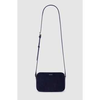 Anine Bing Elly Camera Bag in Navy Suede at Nordstrom