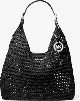 Michael Kors Nolita Large Crocheted Hobo Shoulder Bag