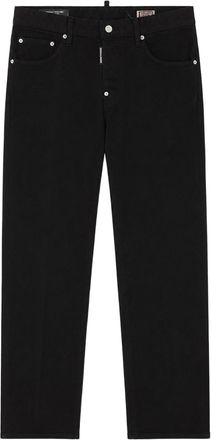 Dsquared2 Black Straight-Leg Five-Pocket Denim Jeans