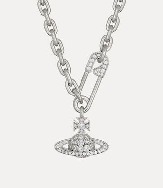 Vivienne Westwood Lucrece Large Necklace Silver Cubic Zirconia Women