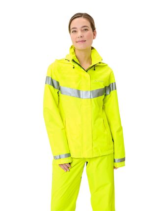 Vaude Regenjacke VAUDE WOMENS LUMINUM RAIN JACKET, Damen, Gr. 36, gelb (neon gelb), Obermaterial: 100% Polyester. Futter: 100% Polyester, Jacken Regenjacke,