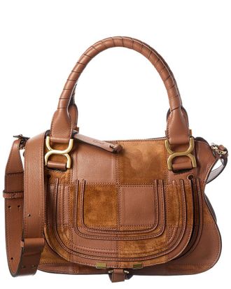 Chlo&eacute; Marcie Small Suede & Leather Satchel