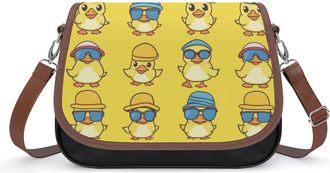 Generic Cute Funny Ducks Small Womens Crossbody Bags Shoulder Handbag with Adjustable Strap for Travel