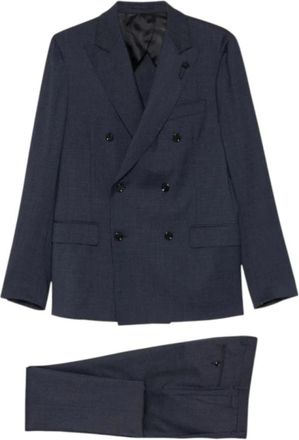 Lardini Completo Sartoriale - Heren - Business pakken - Blauw - 2XL - Wol - Kostuums