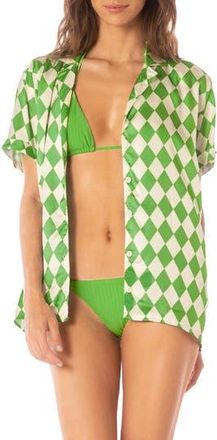 Maaji Meissa Cover-Up Shirt in Bright Green at Nordstrom Rack, Size Small