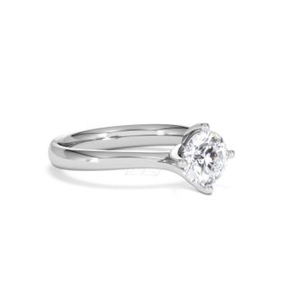 The Diamond Store 1 Carat Diamond Engagement Ring Lily Lab F/VS1 18K White Gold