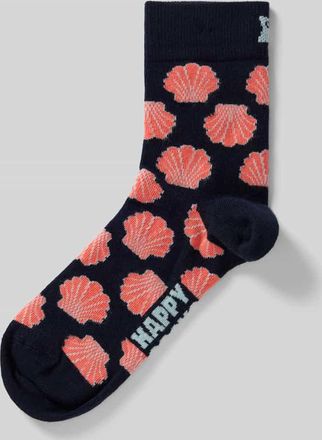 Happy Socks Socken aus Baumwoll-Mix Modell SEA SHELL in Dunkelblau, Gr&ouml;&szlig;e 36-40