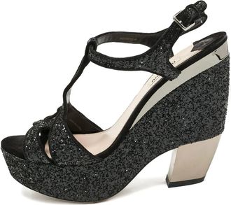 Miu Miu Sandali con plateau 110mm - Nero