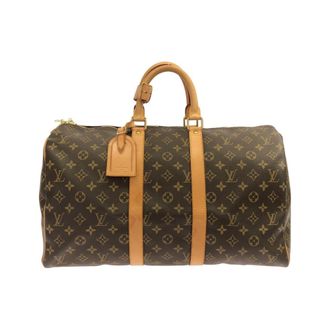 Louis Vuitton Marron Coated Canvas Boston Bag (Pre-Owned)