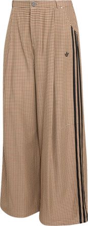adidas (WMNS) adidas Checks Loose Pants Asia SIzing Crystal Linen Aurora Coffee Orbit Green LE8309