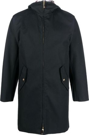 Thom Browne hooded cotton parka - men - Cotton/Cotton/Cupro/Polyester/Polyurethane - 5 - Blue