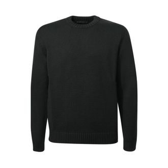 Zanone Maglione Girocollo a Maniche Lunghe - - Knitwear - Uomo - Nero - M
