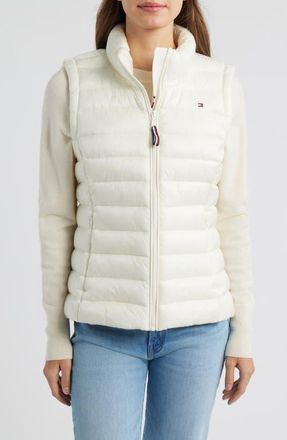 Tommy Hilfiger Quilted Packable Vest in Ecru at Nordstrom, Size X-Small