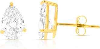 Vir Jewels 2 cttw Pear Lab Grown Diamond Stud Earrings in 14K Gold With Push Backs For Women