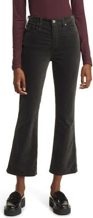 AG - Adriano Goldschmied Farrah High Waist Crop Bootcut Velvet Pants in Smooth Slate at Nordstrom Rack, Size 24