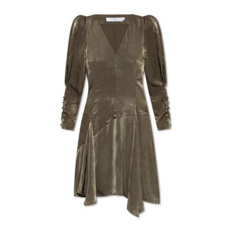 Iro Jurk Emerila - Dames - Korte kleedjes - Groen - XS - Polyester - Kleedjes