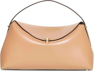 Toteme T-Lock Leather Top Handle Bag