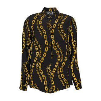 Versace Jeans Couture Overhemden, Dames, Zwart, 2Xs, Overhemden