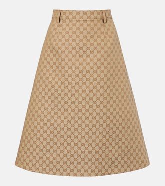 Gucci GG Canvas midi skirt