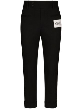 Dolce & Gabbana Pantaloni crop con pieghe - Nero