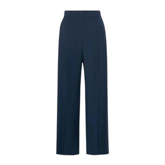 Max Mara Visivo Palazzo Broek - Dames - Broeken - Blauw - Maat: L Wol