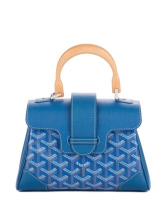 Goyard 2000s top-handle chevron bag - Blue